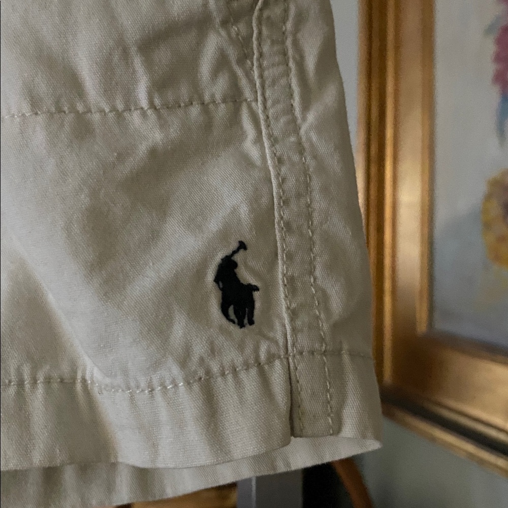 Ralph Lauren Baby Cream Khaki Shorts & Jumping Bean Numbers Onsie SZ 9M - Picture 3 of 11